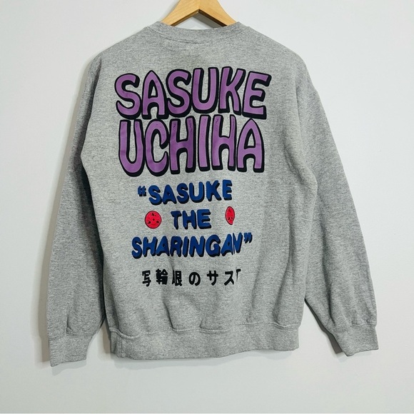 Naruto Sasuke “Darkness” Graphic Print Crewneck Pullover - Picture 6 of 6